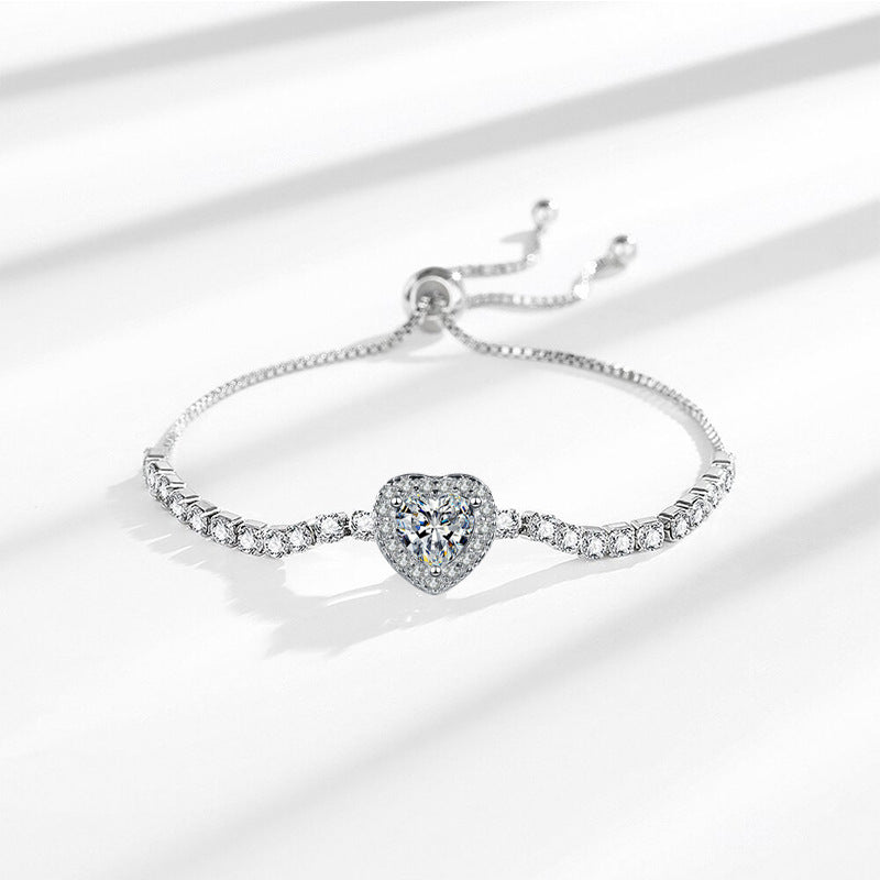 Heart Chain Bracelet in Sterling Silver for Women — Everyday Love