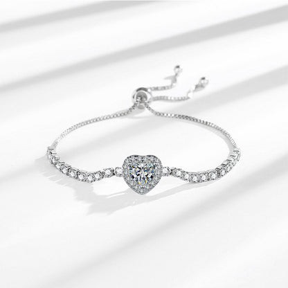 Heart Chain Bracelet in Sterling Silver for Women — Everyday Love