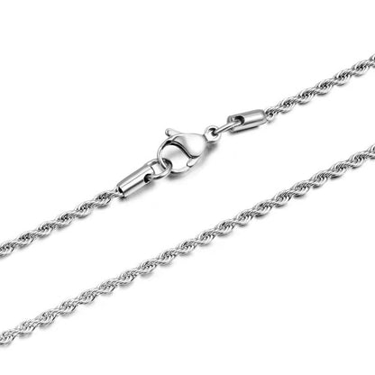 Titanium Steel Twist Chain Pendant - Men's Fashion Collarbone Necklace