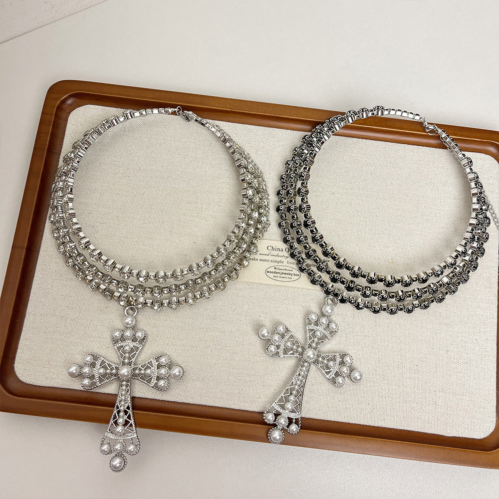 Star Rhinestone Choker Necklace - New Chinese Style