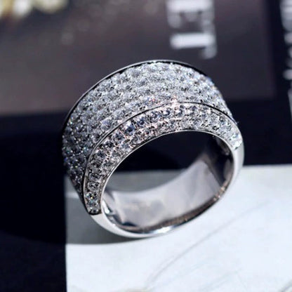 Ricady Jewel Men’s Statement Simulated Diamond Ring - Luxury Bold Design