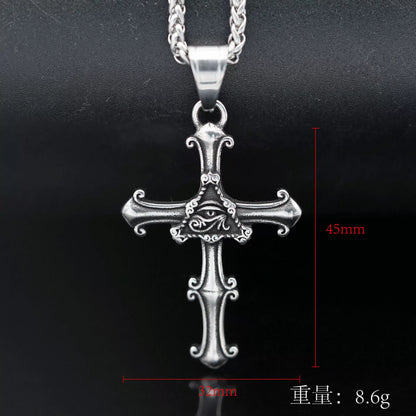 Stainless Steel Cross Pendant - Bold Personality Style