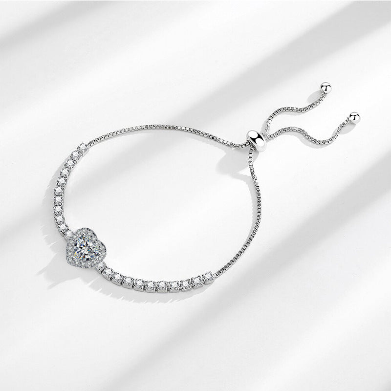 Heart Chain Bracelet in Sterling Silver for Women — Everyday Love