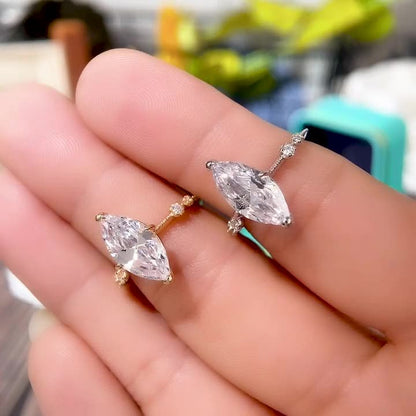 Ricady Jewel Marquise Zircon 4-Prong Ring - Valentine’s Day Gift for Her