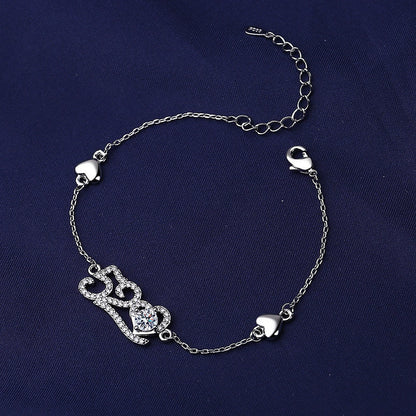 Heartbeat Love Bracelet for Women - Valentine's Day & Anniversary Dainty Collarbone Chain Jewelry