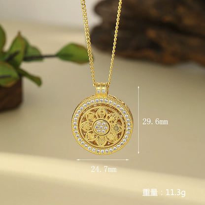 Copper Cross Pendant Necklace - Fashion Office Lady Style