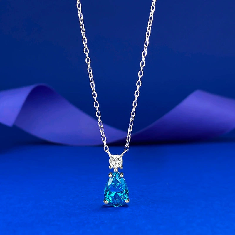 Ricady Jewel 925 Silver Retro Clavicle Chain | 7*10mm Pear Drop Pendant