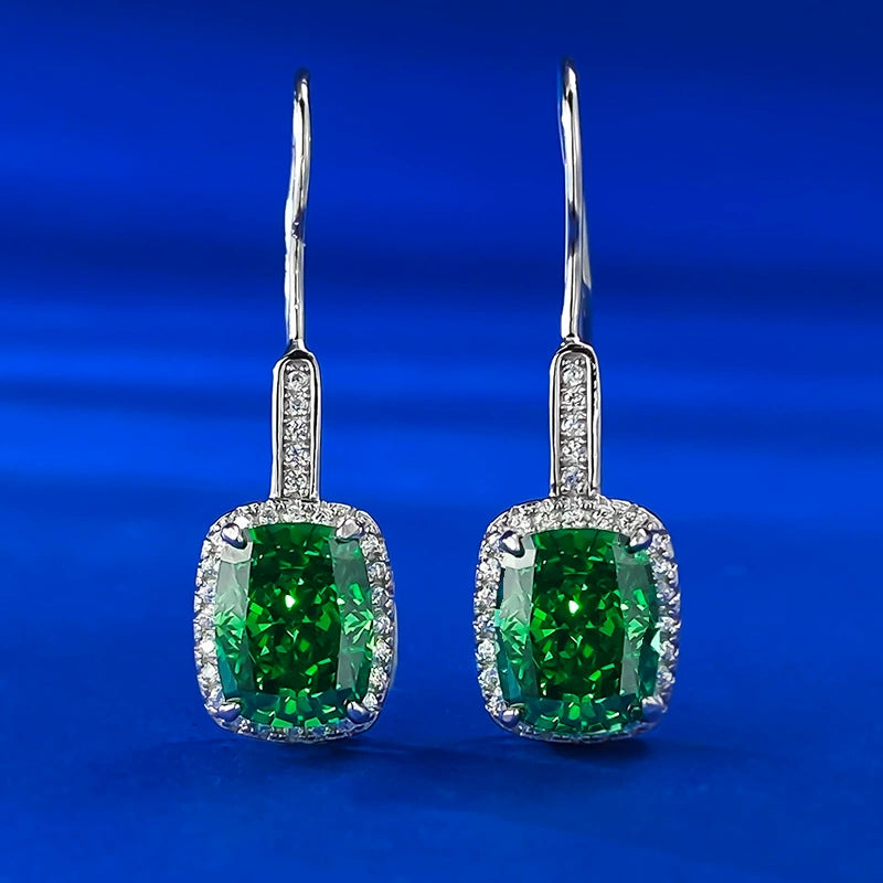 S925 Silver 7*9mm Premium Carbon Diamond Earrings | Ins Style