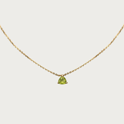Olive Green S925 Sterling Silver Necklace for Women | Minimalist 18K Plated Collar Chain, Ins Style, Versatile & Elegant