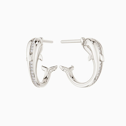 Ricady Jewel Minimalist Dolphin Earrings for Women European American Everyday Wear