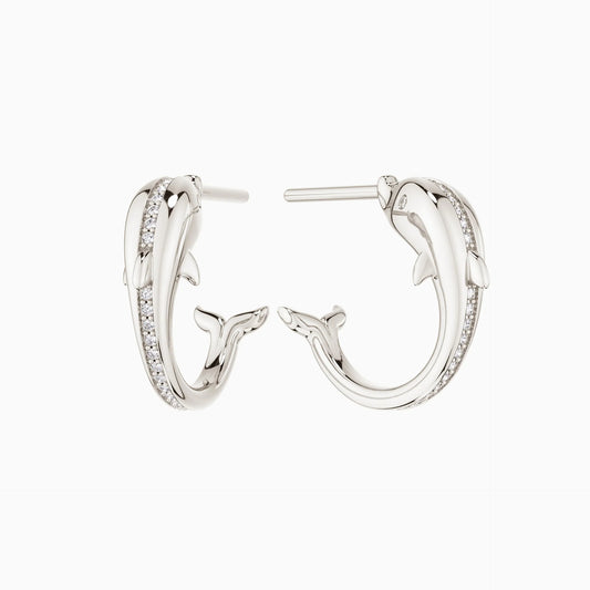 Ricady Jewel Minimalist Dolphin Earrings for Women European American Everyday Wear