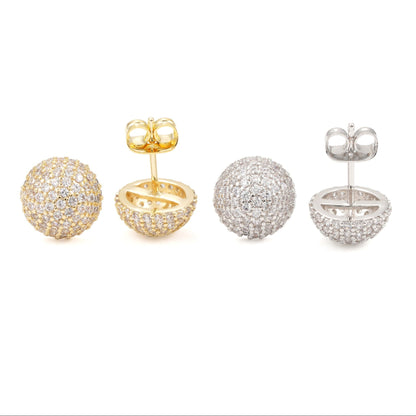 Ricady Jewel 10mm Mushroom-Shaped Earrings, 925 Silver VVS Moissanite Fashion Ornament