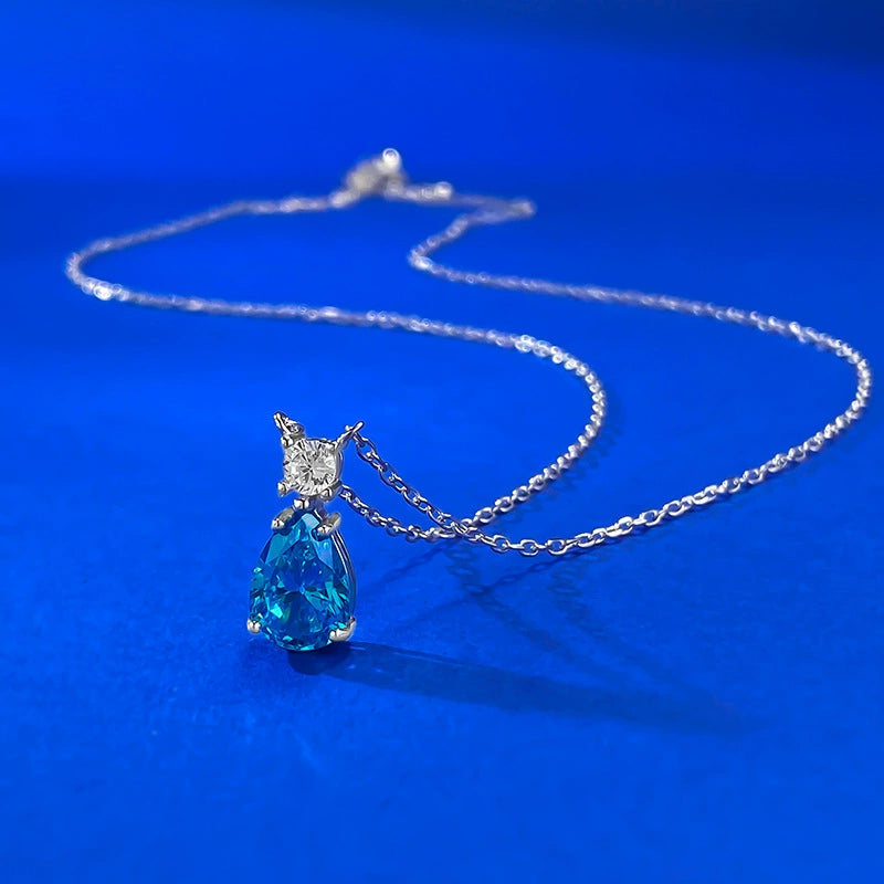 Ricady Jewel 925 Silver Retro Clavicle Chain | 7*10mm Pear Drop Pendant
