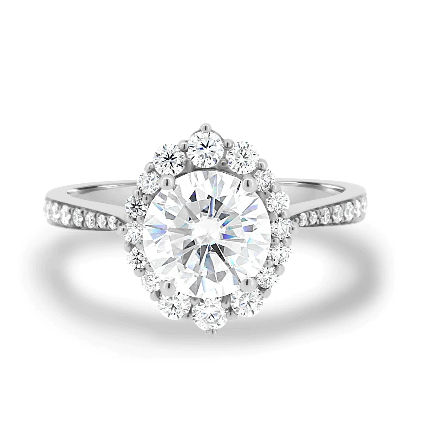 Teardrop Heart Engagement Ring, Luxury Micro-pavé Zircon Proposal Ring for Brides