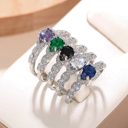 Ricady Jewel Women's Unique Luxury Minimalist Round Fashion Ring