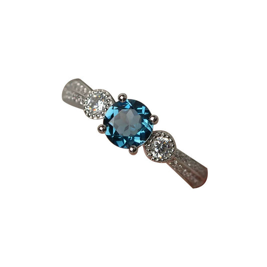 Sapphire Blue Minimalist Ring - Engagement & Wedding Jewelry