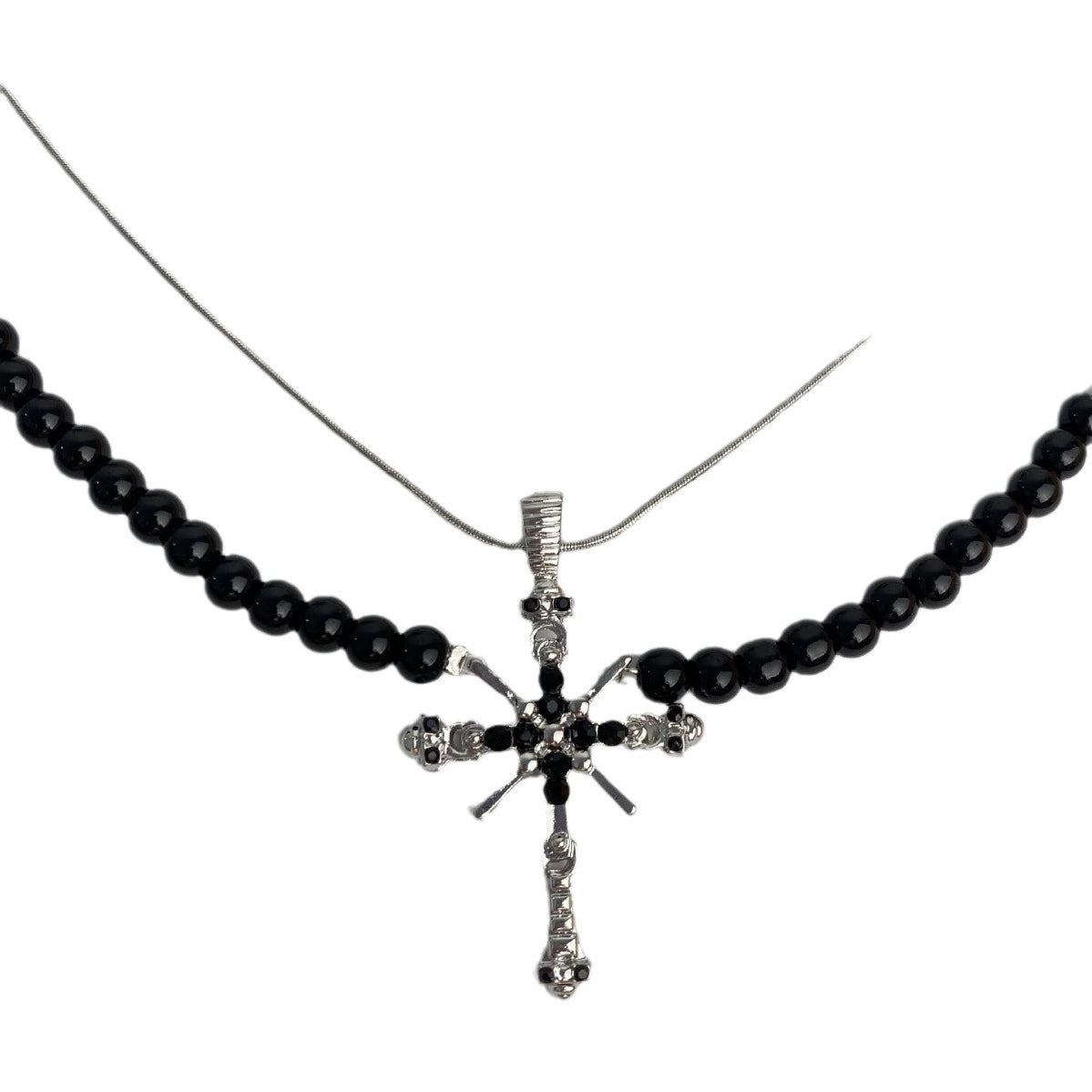 Edgy Cross Pendant Necklace - Sweet & Cool Unisex Design