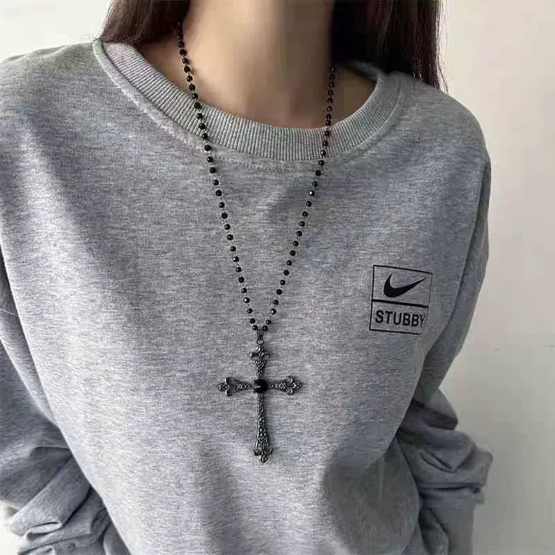 Multi-Layered Cross Pendant Necklace - Sweet & Cool Style