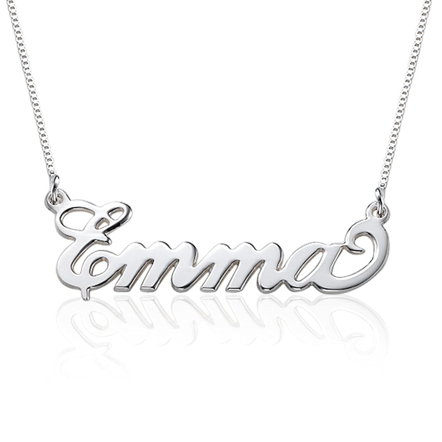Personalizable XOXO Letter Pendant Necklace with Diamond Accents in 925 Sterling Silver
