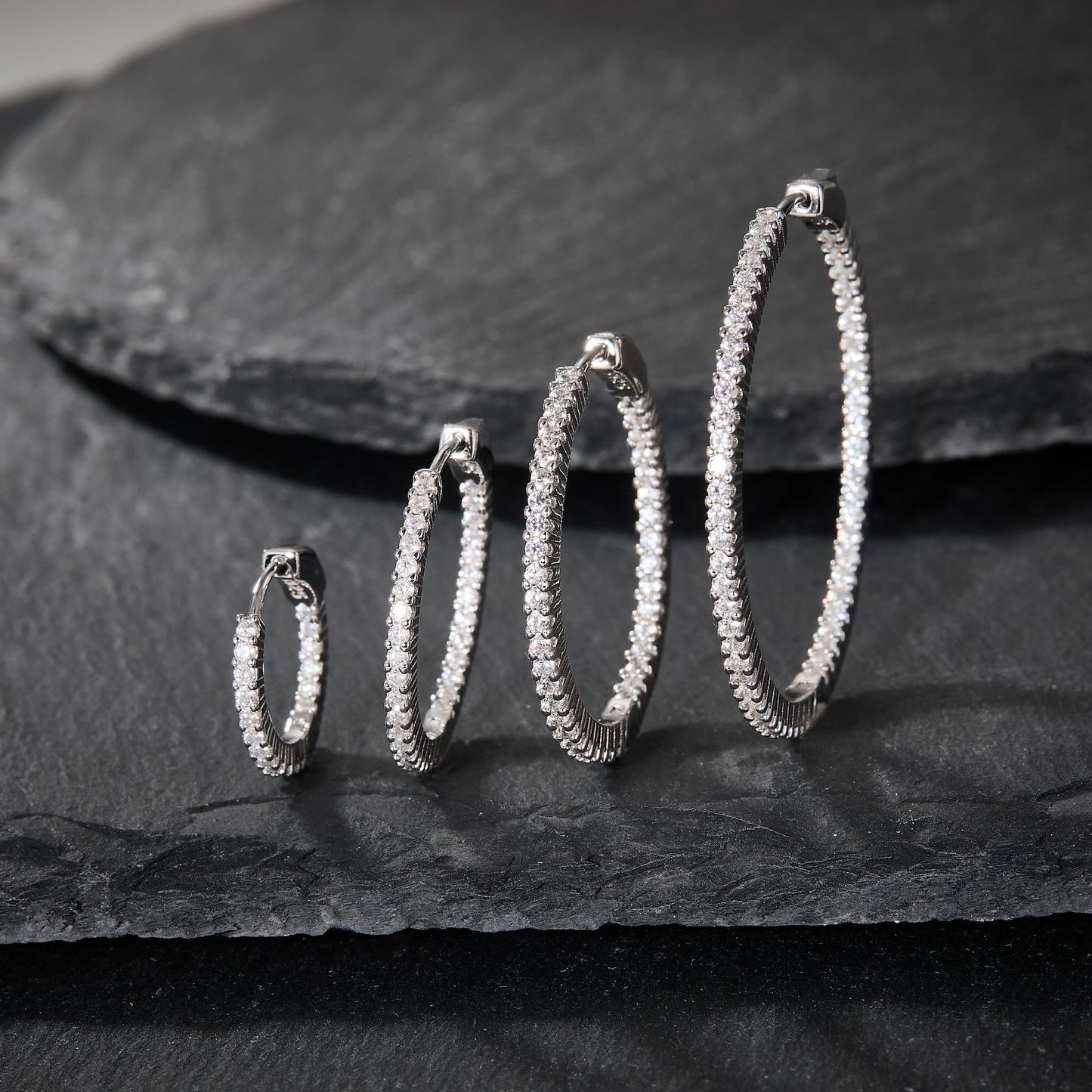 S925 Sterling Silver Moissanite Studs - Minimalist & Luxe Multiple Sizes Earrings