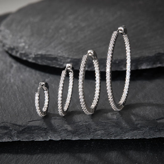 S925 Sterling Silver Moissanite Studs - Minimalist & Luxe Multiple Sizes Earrings
