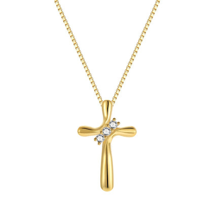 Punk & Elegant S925 Silver Wrapped Heart Cross Necklace - Unisex Choker
