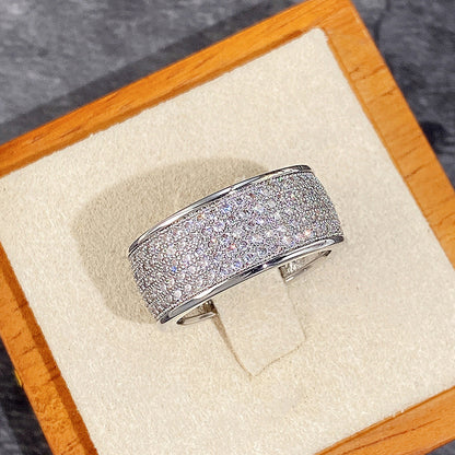 5-Row CZ Ring - Unisex Fashion Statement Jewelry