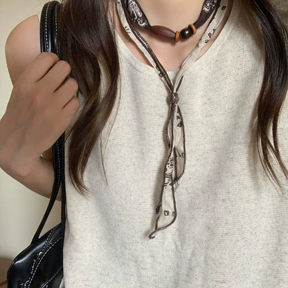 Maillard Aesthetic Acrylic Pendant Sweater Necklace - 50+ Styles