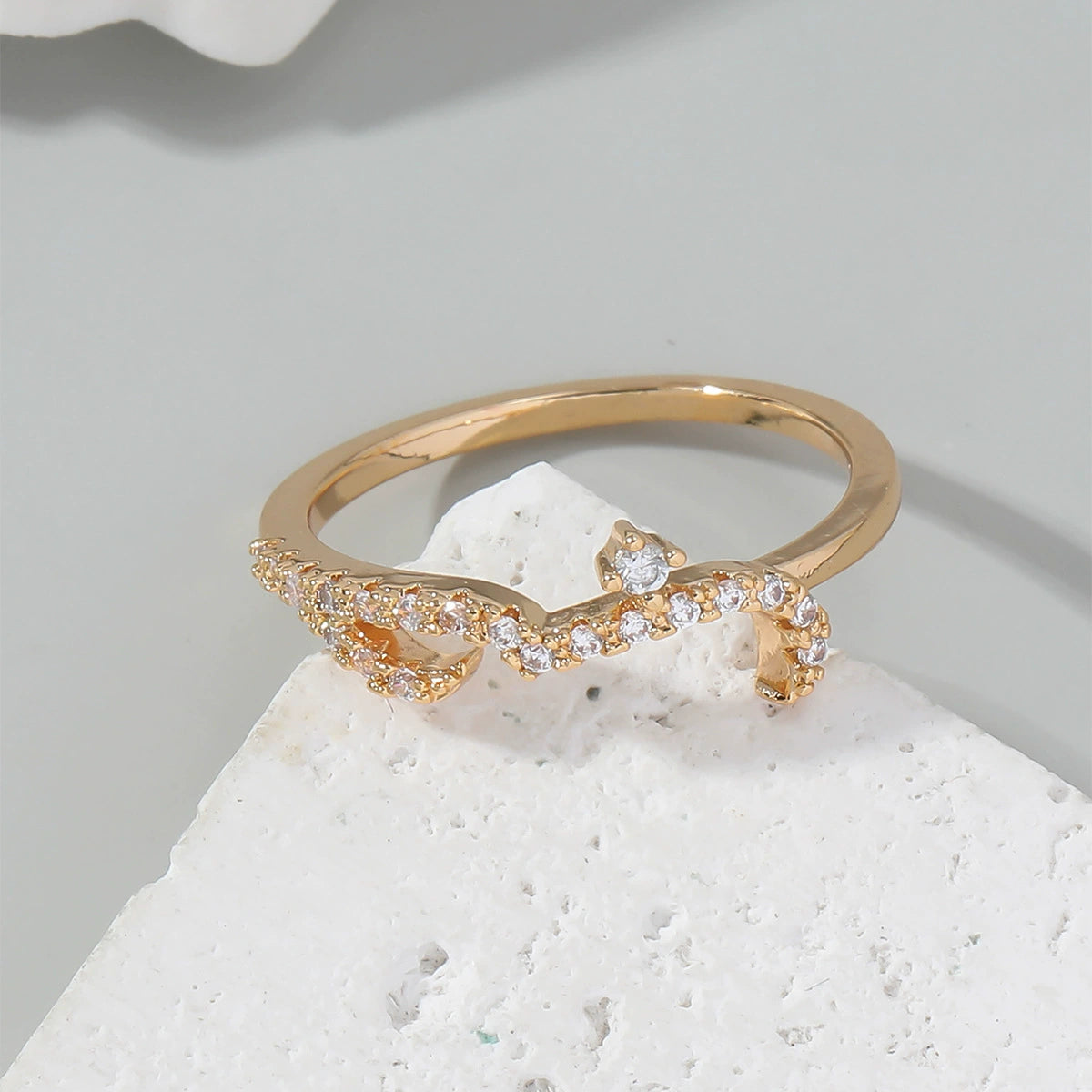 Ricady Jewel Arabic Love Message Pavé Zircon Ring for Women