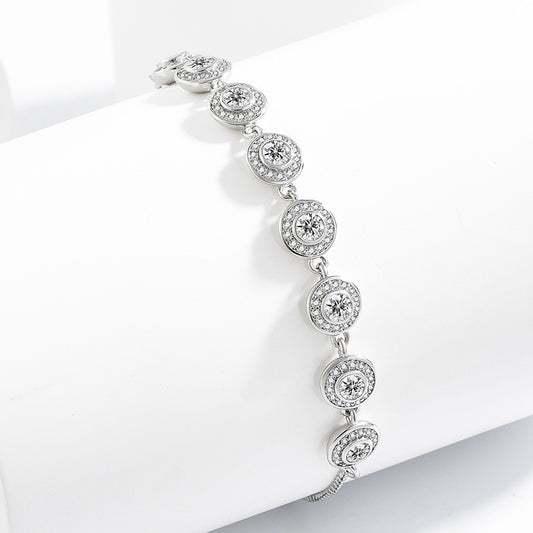 Evil Eye Zircon Adjustable Bracelet - Women's Light Luxury Stylish Hand Jewelry
