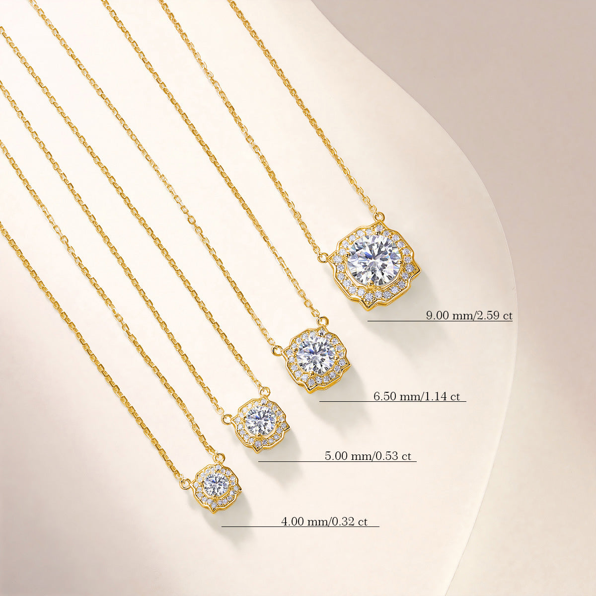 Ricady Jewel S925 Sterling Silver 1 Carat Moissanite Pendant - Women's Classic In-Stock Clavicle Chain