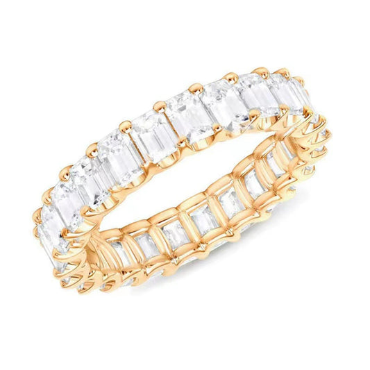 Diamond-like Zircon Full Pavé Ring for Women - Engagement & Proposal