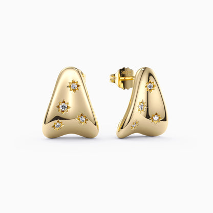 Minimalist Geometric Triangle Stud Earrings for Women, Everyday Modern Elegance