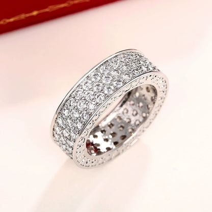 Ricady Jewel Starry Sky Style Multi-row Full Pavé Zircon Ring