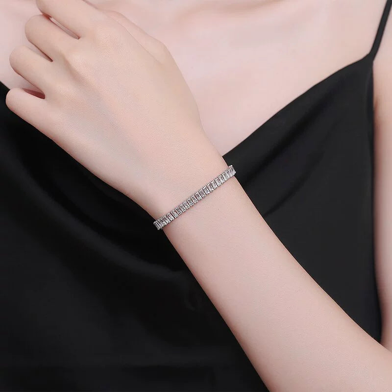 Ins Trendy Square Diamond Bracelet - Minimalist Versatile Couple Jewelry for Women