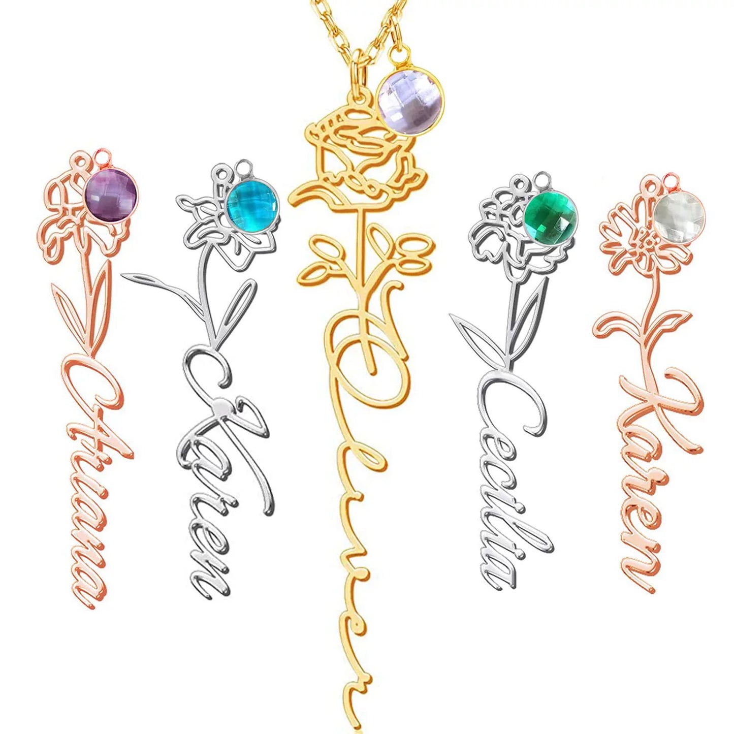 Personalizable Custom Letter Pendant Necklace in 925 Sterling Silver