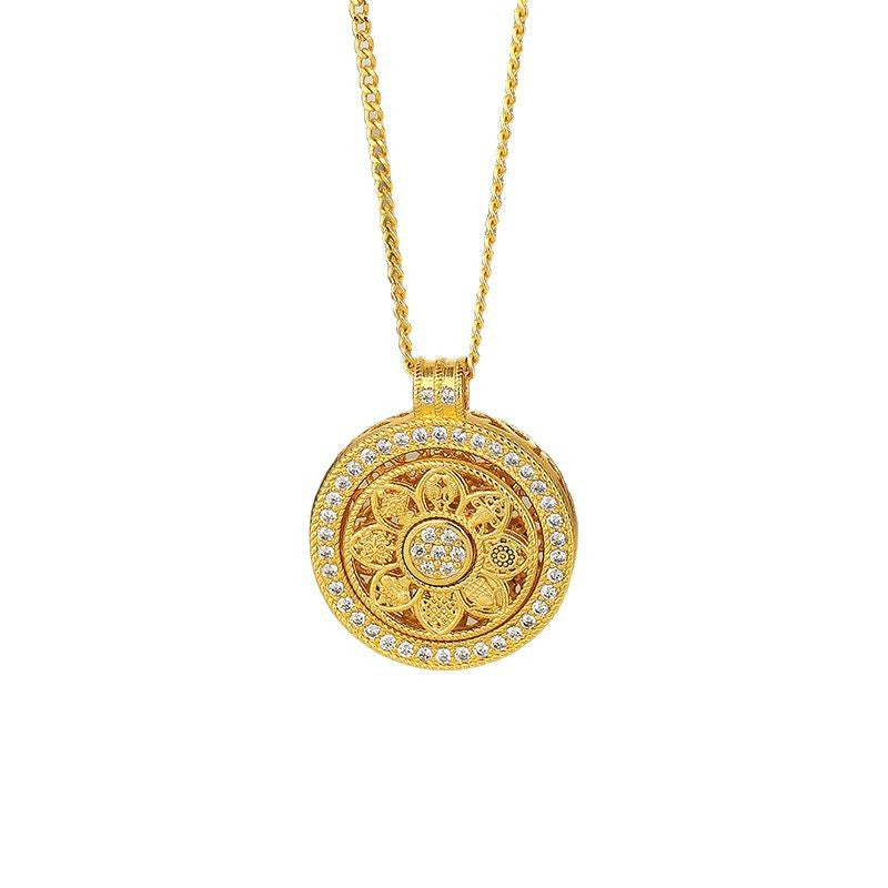 Copper Cross Pendant Necklace - Fashion Office Lady Style