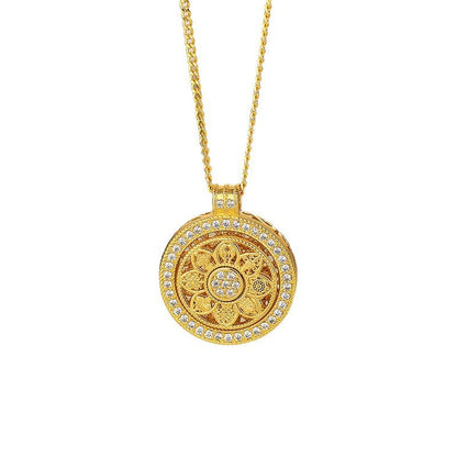 Copper Cross Pendant Necklace - Fashion Office Lady Style