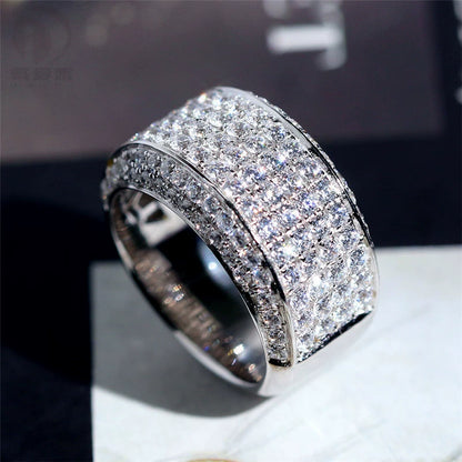 Ricady Jewel Men’s Statement Simulated Diamond Ring - Luxury Bold Design