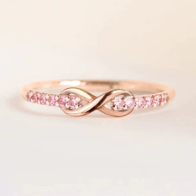 Ricady Jewel Dainty Bow Ring - Minimalist Infinity Design for Women
