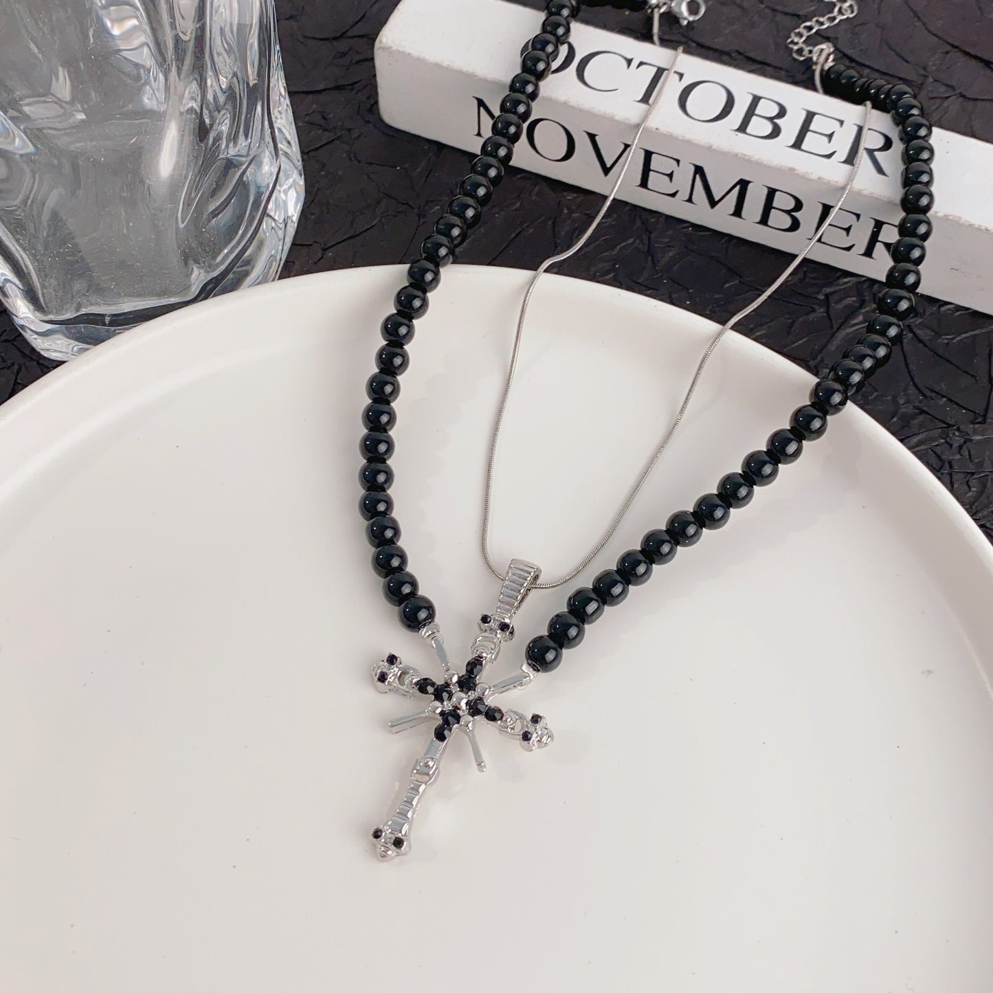 Edgy Cross Pendant Necklace - Sweet & Cool Unisex Design