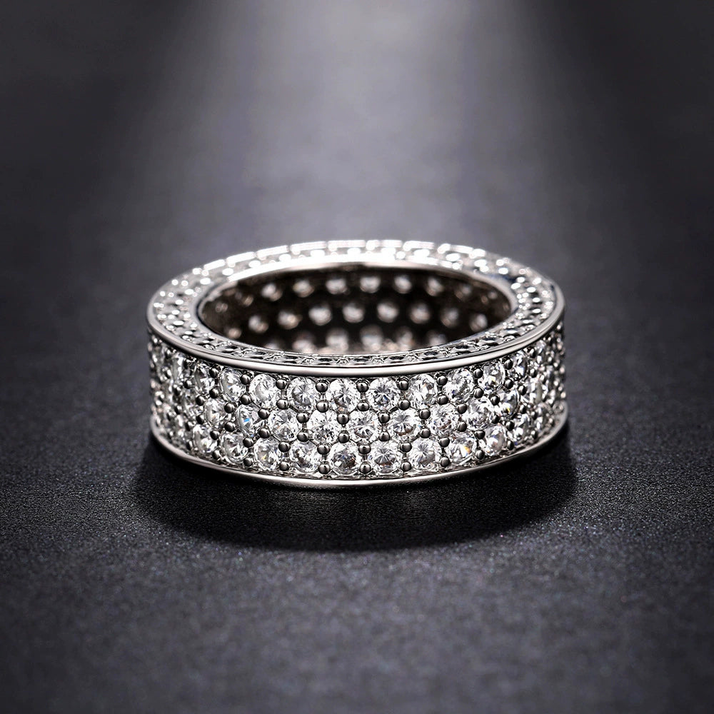 Ricady Jewel Starry Sky Style Multi-row Full Pavé Zircon Ring