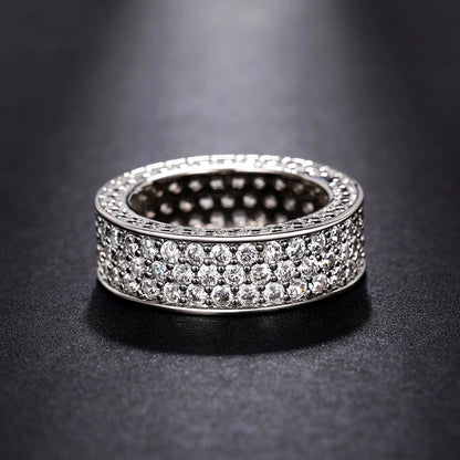 Ricady Jewel Starry Sky Style Multi-row Full Pavé Zircon Ring