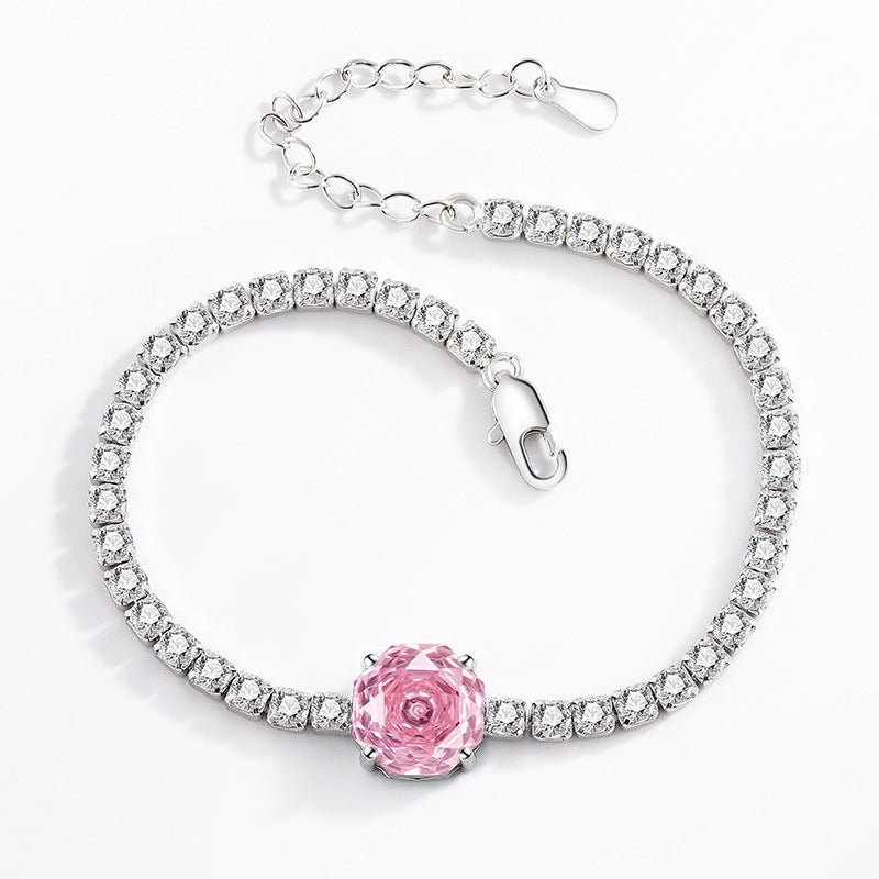 Floral Station Chain Bracelet in Sterling Silver for Women — Everyday Bloom