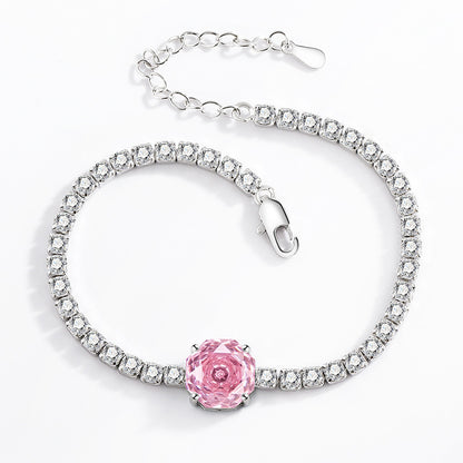 Floral Station Chain Bracelet in Sterling Silver for Women — Everyday Bloom