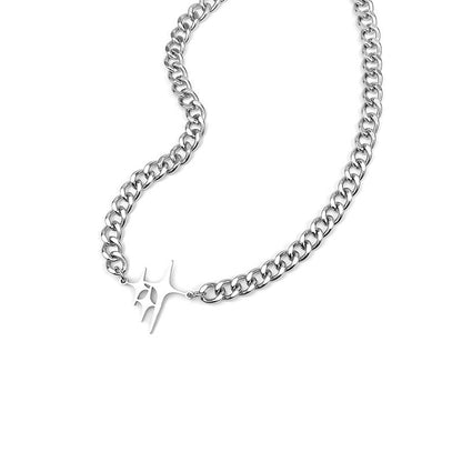 Starburst Pendant Necklace in Titanium Steel - Instagram Style