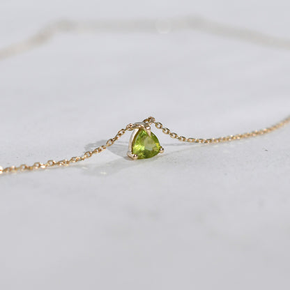 Olive Green S925 Sterling Silver Necklace for Women | Minimalist 18K Plated Collar Chain, Ins Style, Versatile & Elegant