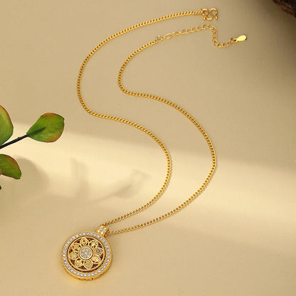 Copper Cross Pendant Necklace - Fashion Office Lady Style