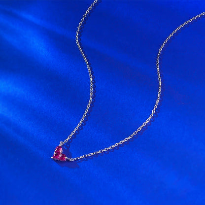 Ricady Jewel S925 Silver Necklace - Mini Heart Clavicle Chain, Light Luxury