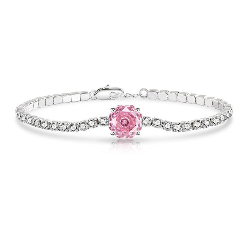 Floral Station Chain Bracelet in Sterling Silver for Women — Everyday Bloom